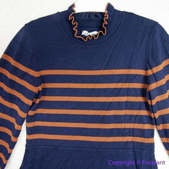 Eliza J Women's Stripped High Neck Knit Dress, L - Picture 4 of 16